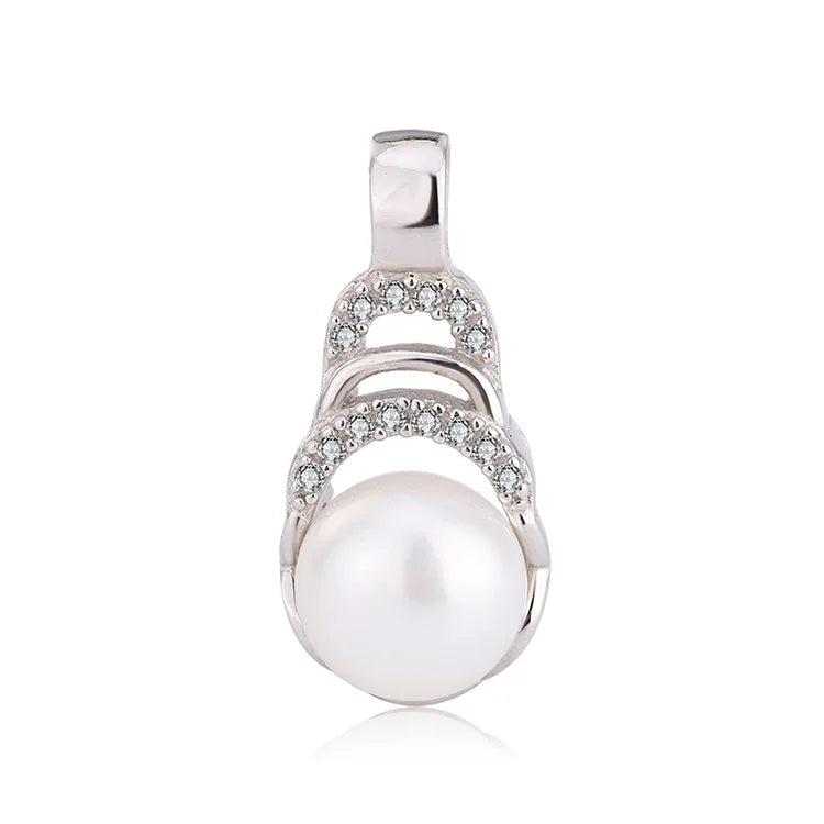 Wholesale Custom 925 Sterling Silver Cultured Freshwater Pearl Pendant for Girls