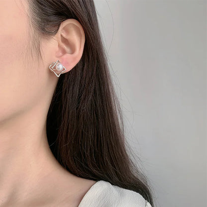 Bulk wholesale jewellery fashion jewelry popular minimalist 925 sterling silver freshwater pearl women earrings