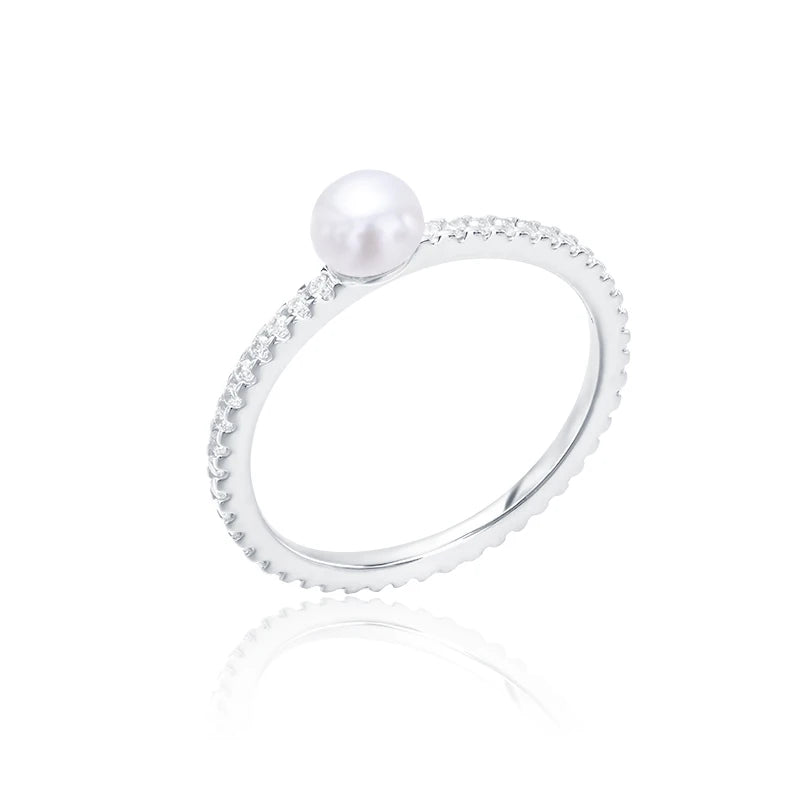 S925 pure silver pearl ring, female niche design, light luxury, high-end feeling, cool style, Instagram trendy fashion