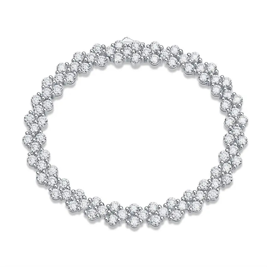 Moissanite Cuban Bracelet, 925 Silver Cuban Chain for Men & Women, Ideal for Engagement & Parties