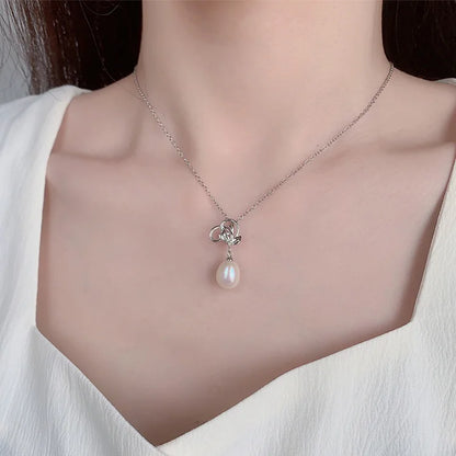 Custom jewelry making sterling silver fashion jewelry natural drop pearl universal pendant setting pearl