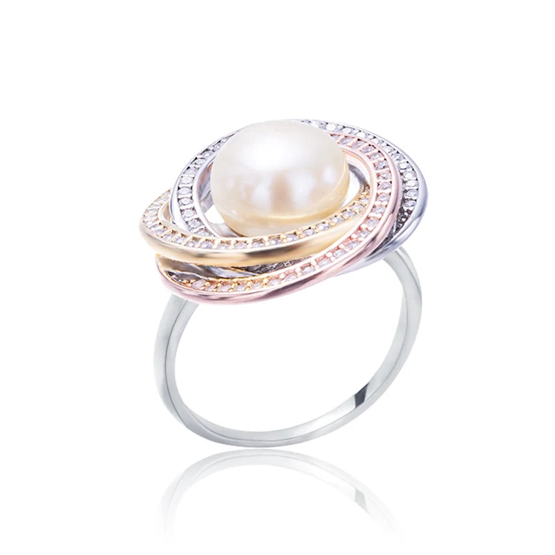 S925 pure silver pearl ring, female niche design, light luxury, high-end feeling, cool style, Instagram trendy fashion