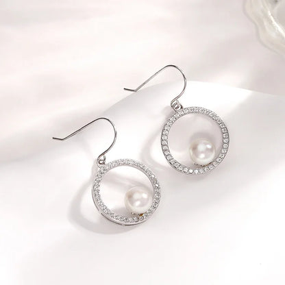 Custom fashion fine jewellery jewelry luxury 925 sterling silver pearl women earrings for women