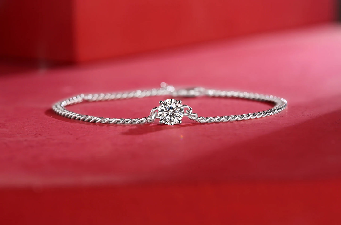 High Quality VVS Moissanite Tennis Bracelet Custom Moissanite Diamond 925 Sterling Silver Bracelet