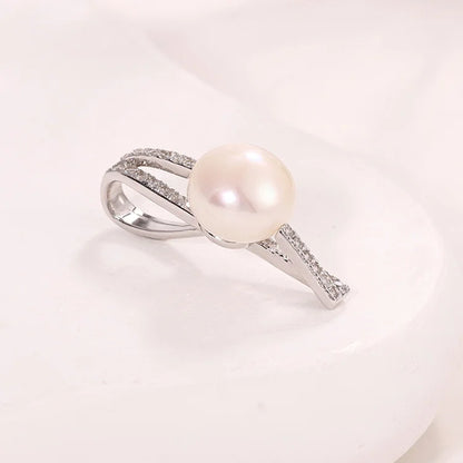 Fashion minimalist 925 sterling silver single freshwater pearl pendant for women