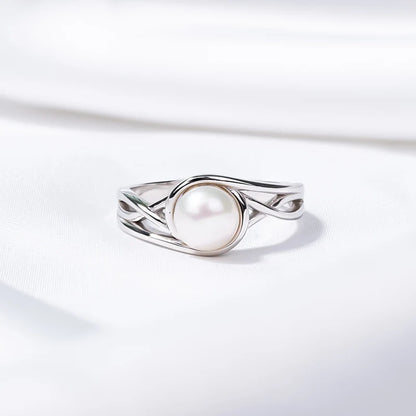 S925 pure silver pearl ring, female niche design, light luxury, high-end feeling, cool style, Instagram trendy fashion