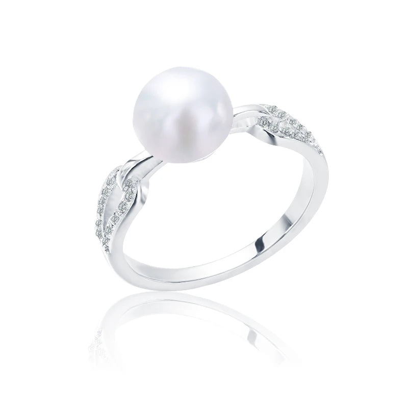 S925 pure silver pearl ring, female niche design, light luxury, high-end feeling, cool style, Instagram trendy fashion