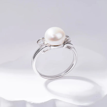 S925 pure silver pearl ring, female niche design, light luxury, high-end feeling, cool style, Instagram trendy fashion