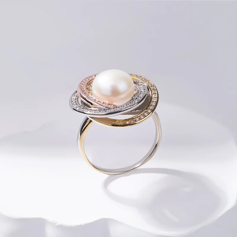 S925 pure silver pearl ring, female niche design, light luxury, high-end feeling, cool style, Instagram trendy fashion