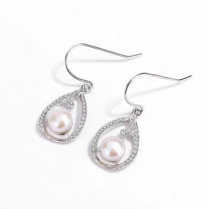 Wholesale custom logo oem high quality 925 sterling silver jewelry accessories pearl stud earings