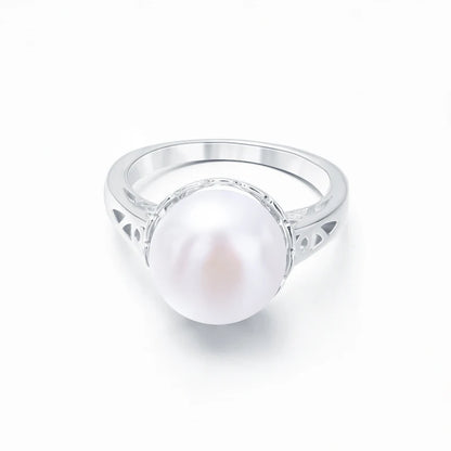 S925 pure silver pearl ring, female niche design, light luxury, high-end feeling, cool style, Instagram trendy fashion