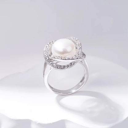 S925 pure silver pearl ring, female niche design, light luxury, high-end feeling, cool style, Instagram trendy fashion