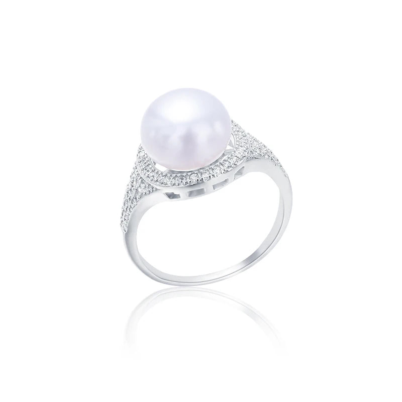 S925 pure silver pearl ring, female niche design, light luxury, high-end feeling, cool style, Instagram trendy fashion