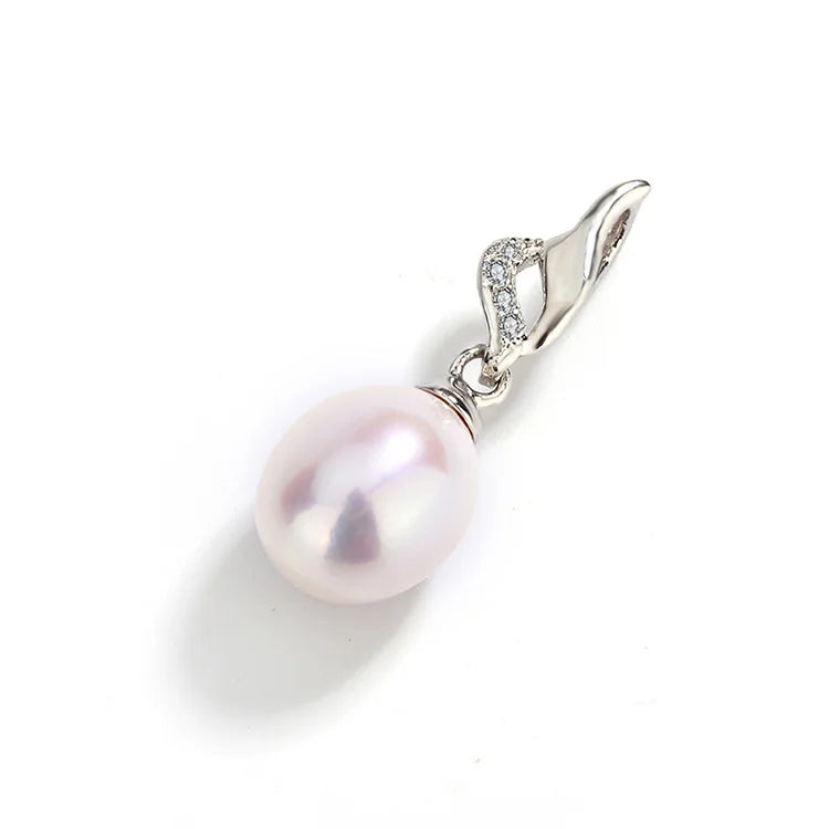 Custom wholesale fine jewelry sterling silver women pendant with cultured freshwater pearl