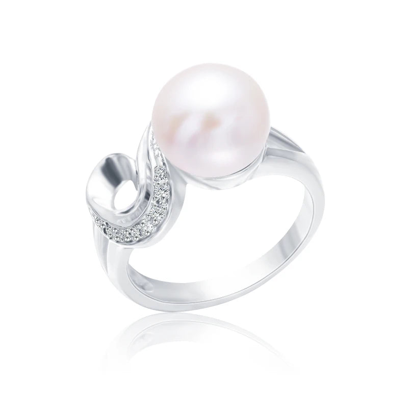 S925 pure silver pearl ring, female niche design, light luxury, high-end feeling, cool style, Instagram trendy fashion