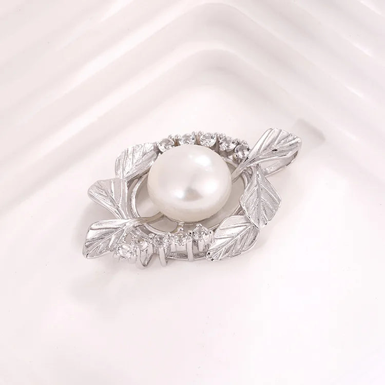 Jewelry supplier fashion fine cultured freshwater pearl and diamond 925 silver pendant