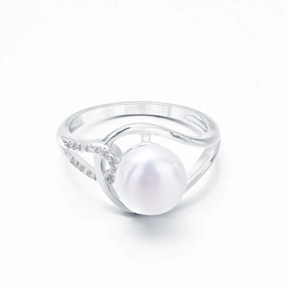 S925 pure silver pearl ring, female niche design, light luxury, high-end feeling, cool style, Instagram trendy fashion