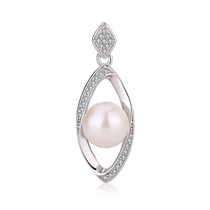 Women wholesale 925 sterling silver ladies necklace pearl pendant for jewelry making