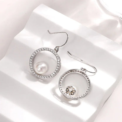 Custom fashion fine jewellery jewelry luxury 925 sterling silver pearl women earrings for women