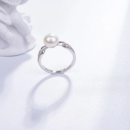 S925 pure silver pearl ring, female niche design, light luxury, high-end feeling, cool style, Instagram trendy fashion