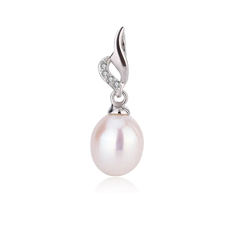 Custom wholesale fine jewelry sterling silver women pendant with cultured freshwater pearl