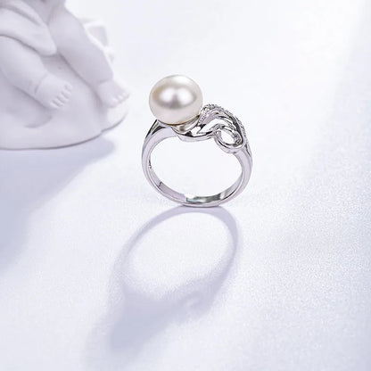 S925 pure silver pearl ring, female niche design, light luxury, high-end feeling, cool style, Instagram trendy fashion