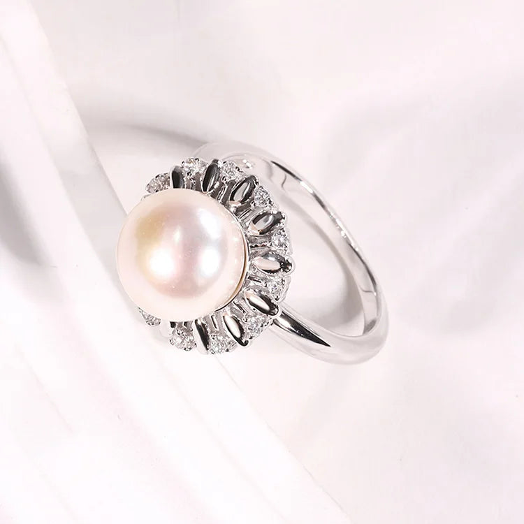 Wholesale bulk unique mixed dainty 925 silver beautiful freshwater pearl ring in bulk