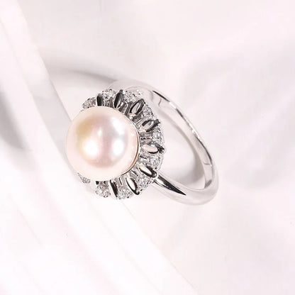 Wholesale bulk unique mixed dainty 925 silver beautiful freshwater pearl ring in bulk