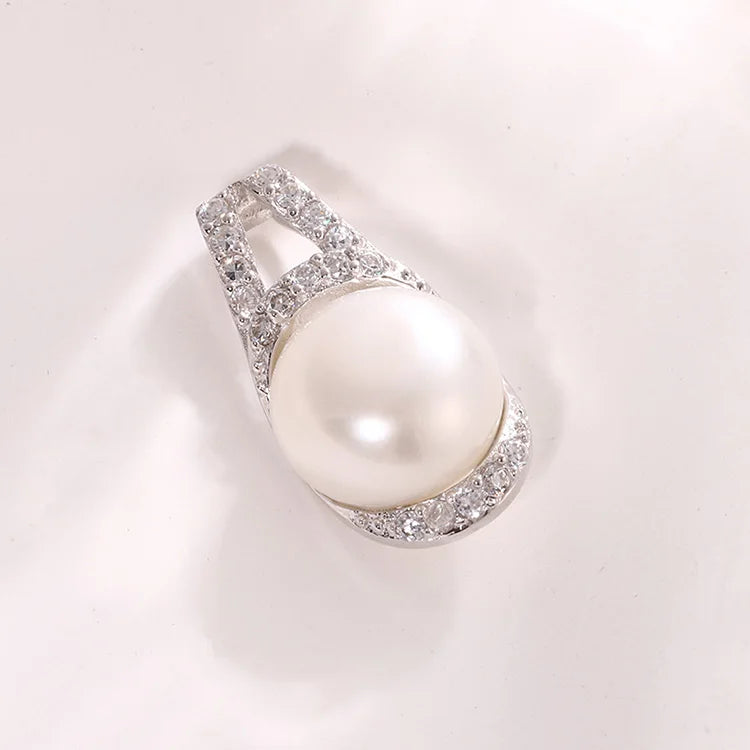 Special original design real huge freshwater single pearl charm sterling silver pendant