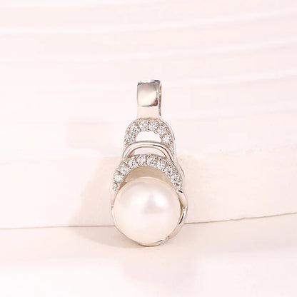 Wholesale Custom 925 Sterling Silver Cultured Freshwater Pearl Pendant for Girls