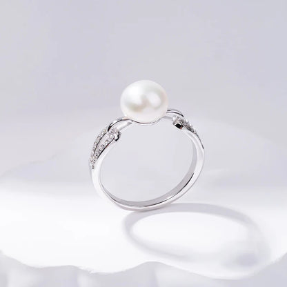 S925 pure silver pearl ring, female niche design, light luxury, high-end feeling, cool style, Instagram trendy fashion