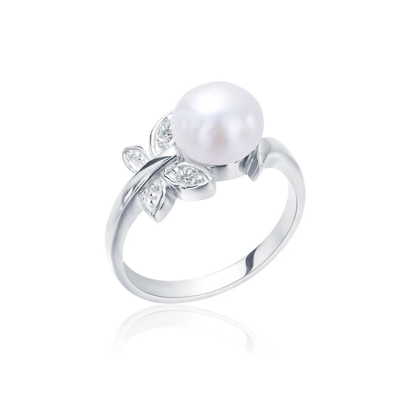 S925 pure silver pearl ring, female niche design, light luxury, high-end feeling, cool style, Instagram trendy fashion