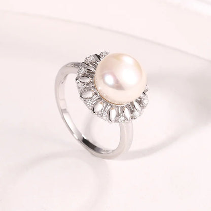 Wholesale bulk unique mixed dainty 925 silver beautiful freshwater pearl ring in bulk