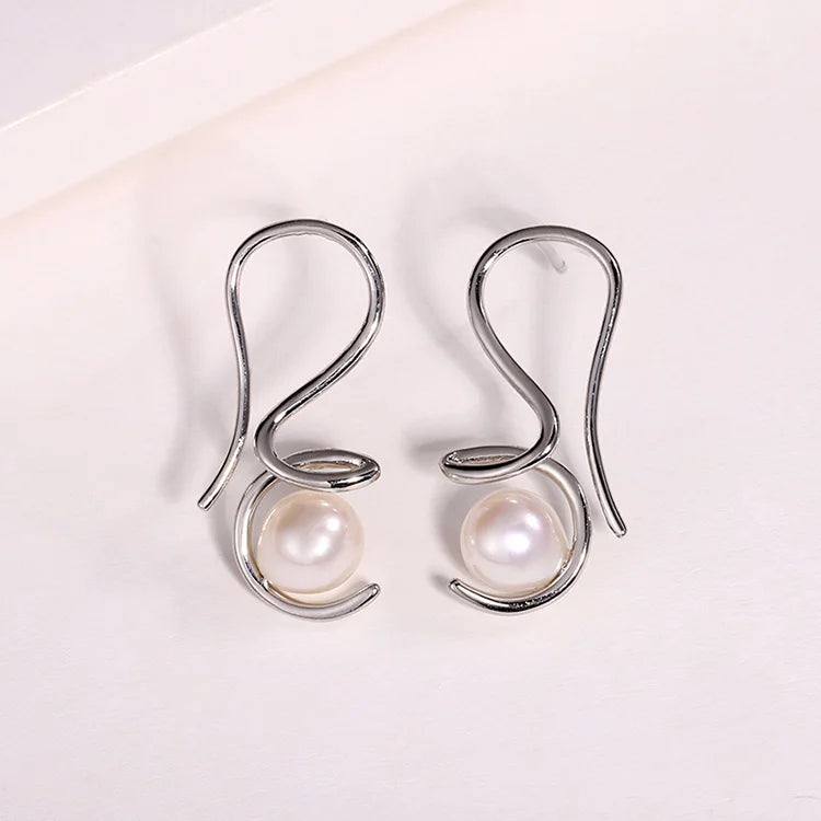 Wholesale bulk luxury 925 sterling silver fine women jewelry fashion pearl stud earrings with zircon diamond