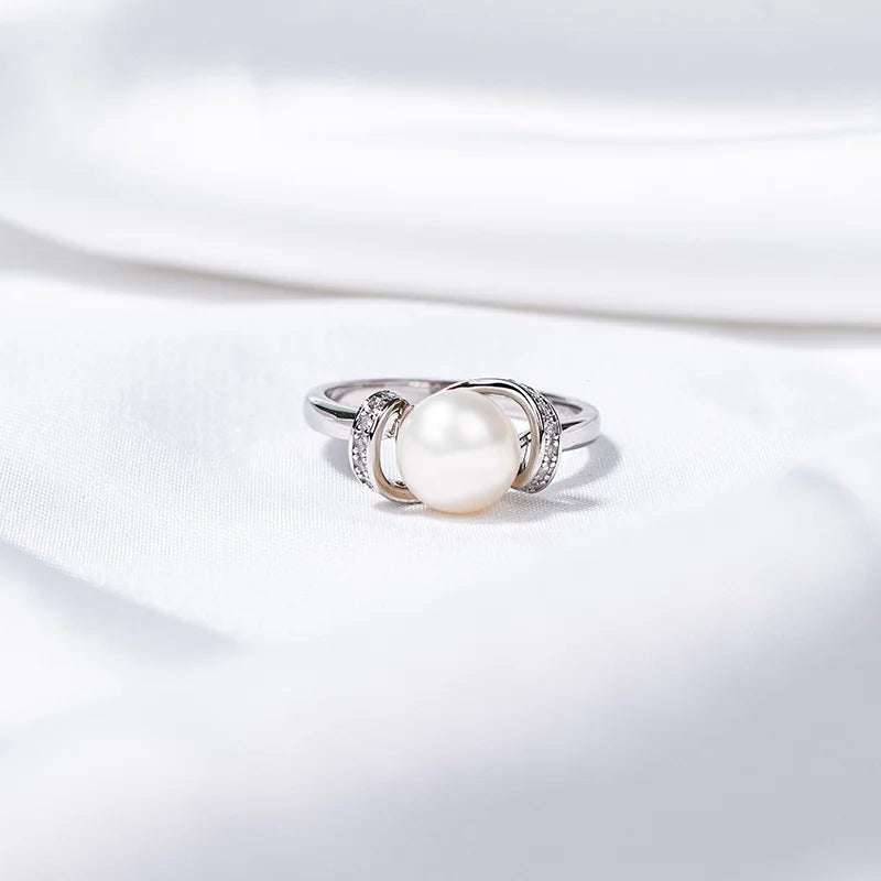 S925 pure silver pearl ring, female niche design, light luxury, high-end feeling, cool style, Instagram trendy fashion