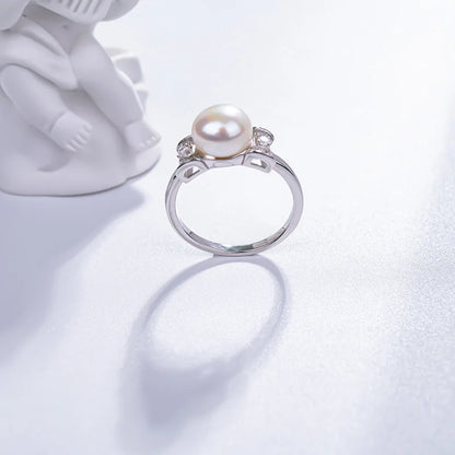 S925 pure silver pearl ring, female niche design, light luxury, high-end feeling, cool style, Instagram trendy fashion