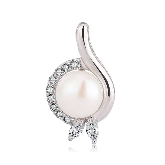 Original Design Fashion Freshwater Pearl 925 Silver Ladies Women Pendant with Zircon Diamond Setting