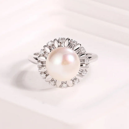 Wholesale bulk unique mixed dainty 925 silver beautiful freshwater pearl ring in bulk