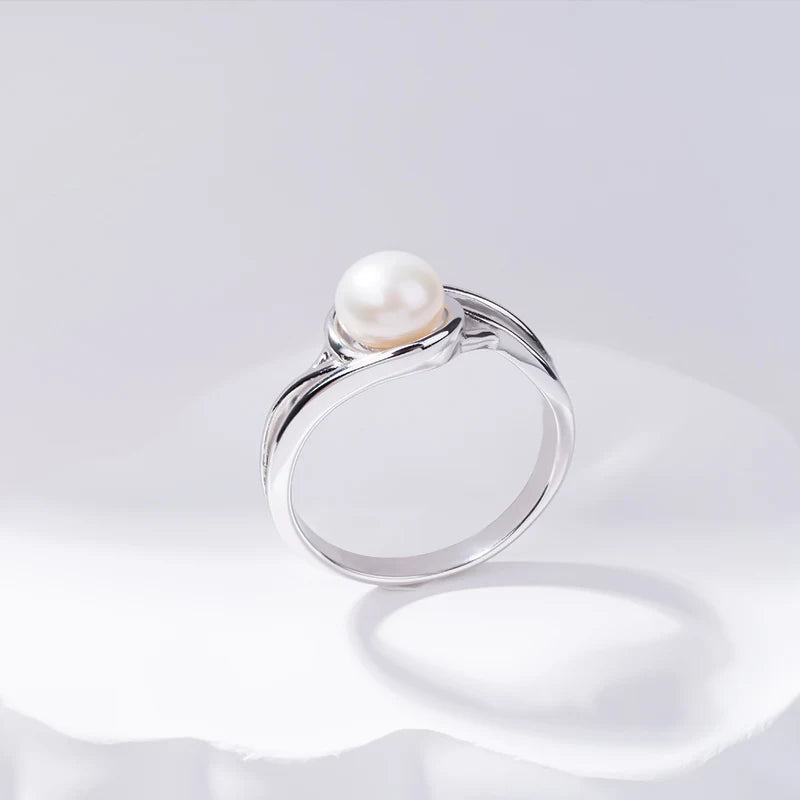 S925 pure silver pearl ring, female niche design, light luxury, high-end feeling, cool style, Instagram trendy fashion