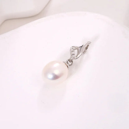 Custom wholesale fine jewelry sterling silver women pendant with cultured freshwater pearl