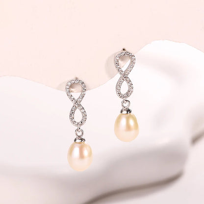 NewIn 2024 trendy plated gold  fine jewelry freshwater pearl 925 silver zirconia earrings for women