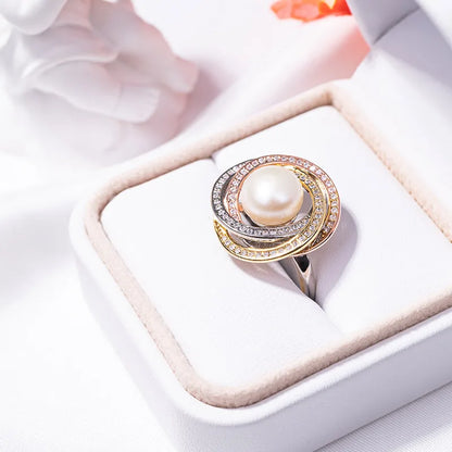 S925 pure silver pearl ring, female niche design, light luxury, high-end feeling, cool style, Instagram trendy fashion