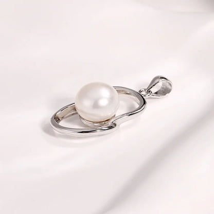 Custom modern freshwater pearl 925 sterling silver charm pendant for silver necklace