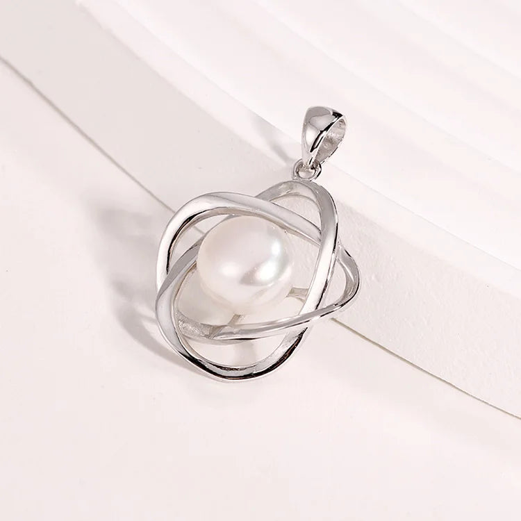 Wholesale custom ladies necklace logo modern pearl charm pendant