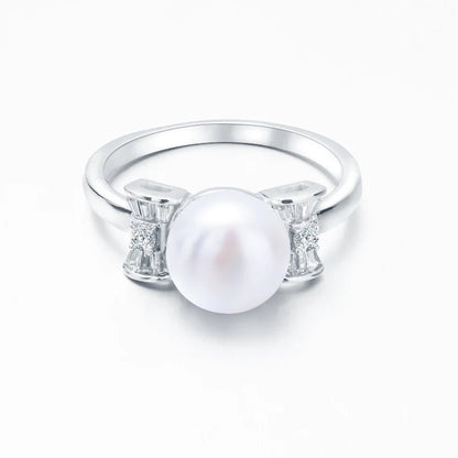 S925 pure silver pearl ring, female niche design, light luxury, high-end feeling, cool style, Instagram trendy fashion