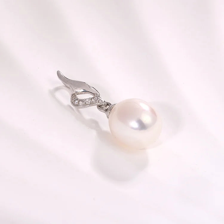 Custom wholesale fine jewelry sterling silver women pendant with cultured freshwater pearl