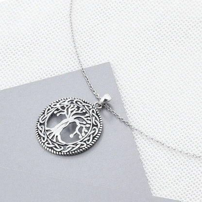 custom factory price vintage cross pendant mom jewelry 925 sterling silver tree life pendant necklaces