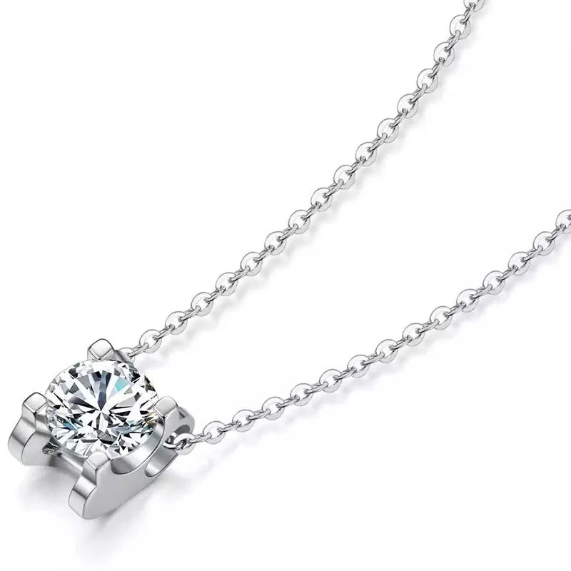 Jeweller Buy High Quality Custom 925 Sterling Silver Moissanite Diamond Jewelry Trendy Link Chain Pendant Necklace for Gifts