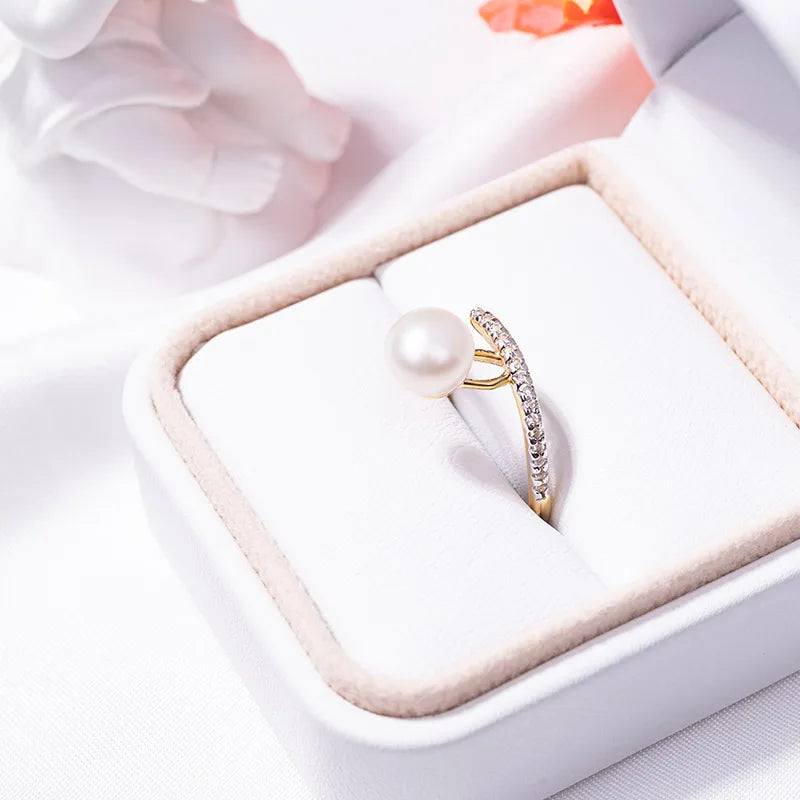 S925 pure silver pearl ring, female niche design, light luxury, high-end feeling, cool style, Instagram trendy fashion