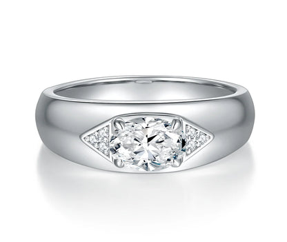 1 Carat Moissanite Men's Ring - Quality for Daily Wear, Parties, Weddings, Perfect Gift for Holidays & Anniversaries